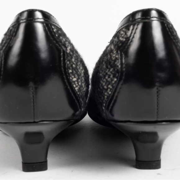NEW - PRADA Black & White Tweed Mary Jane Kitten Heel Size EU 39.5 (US 9/9.5) - Picture 8 of 11